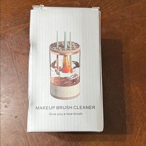 Elegant Makeup Brush Cleaner with Gold and Silver Finish  Black
